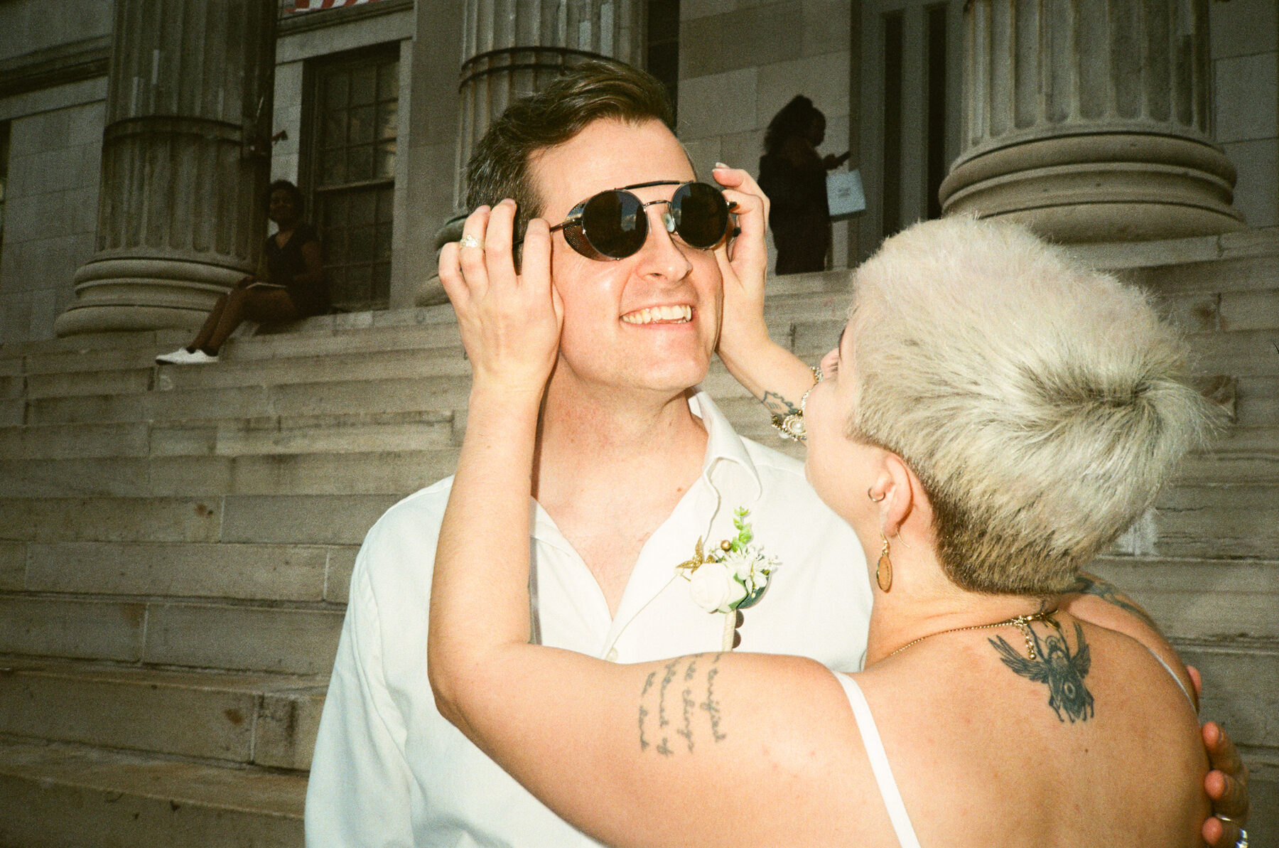 Brooklyn City Hall elopement, captured on film by Lana Dubkova, favorite photo